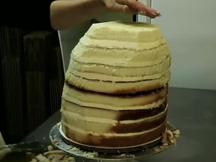 Изгледа како сосема обична торта, но неколку моменти подоцна… ФАНТАСТИЧНО!